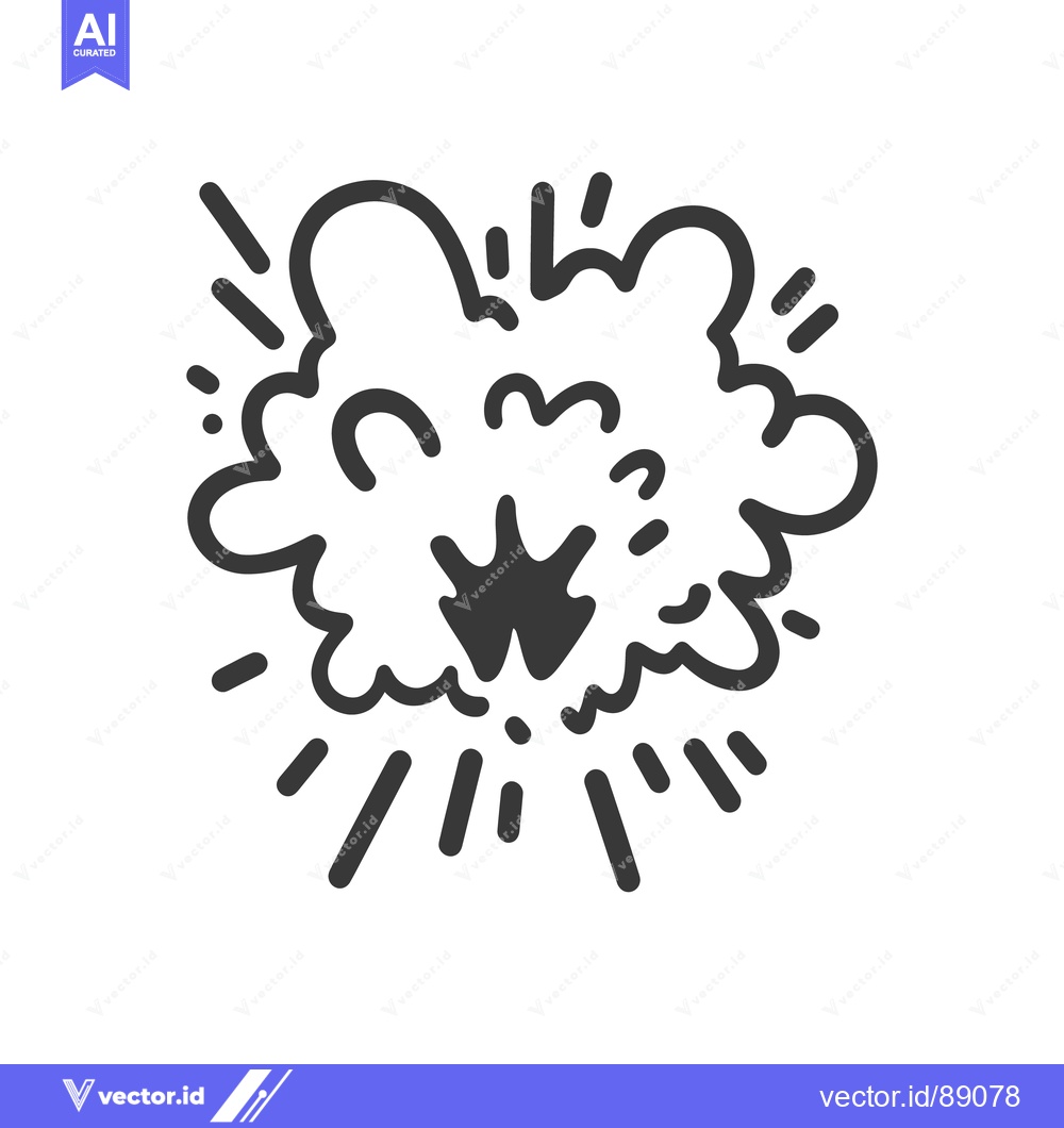 Premium Vector dari Depiction of an explosion graphic represented by a stylized illustrati