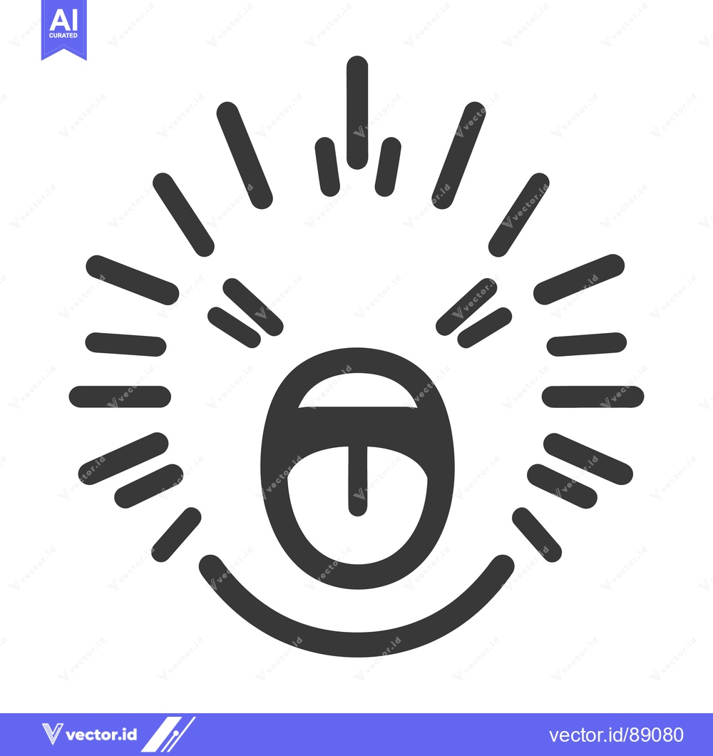 Premium Vector of A stylized graphic depicts a screaming or yelling face with radiating