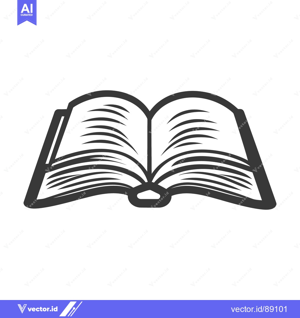 Premium Vector of An Open Book With Its Pages Visible Against White Background