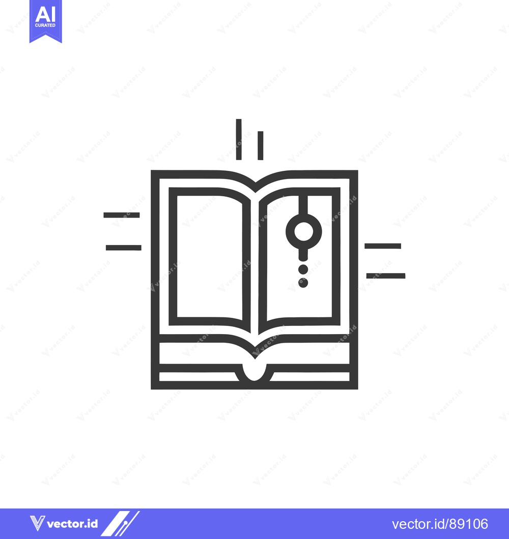 Premium Vector dari Open Book with a Pendulum Hanging from It