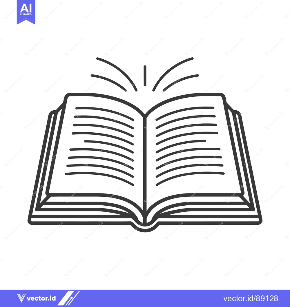 Premium Vector dari Open Book with Glowing Lines Emanating from the Center