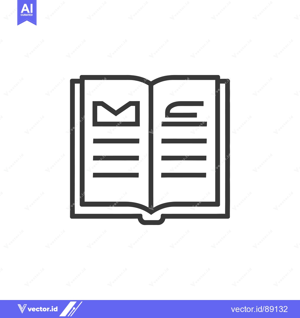 Premium Vector dari Open Book with Lines and Shapes on Pages