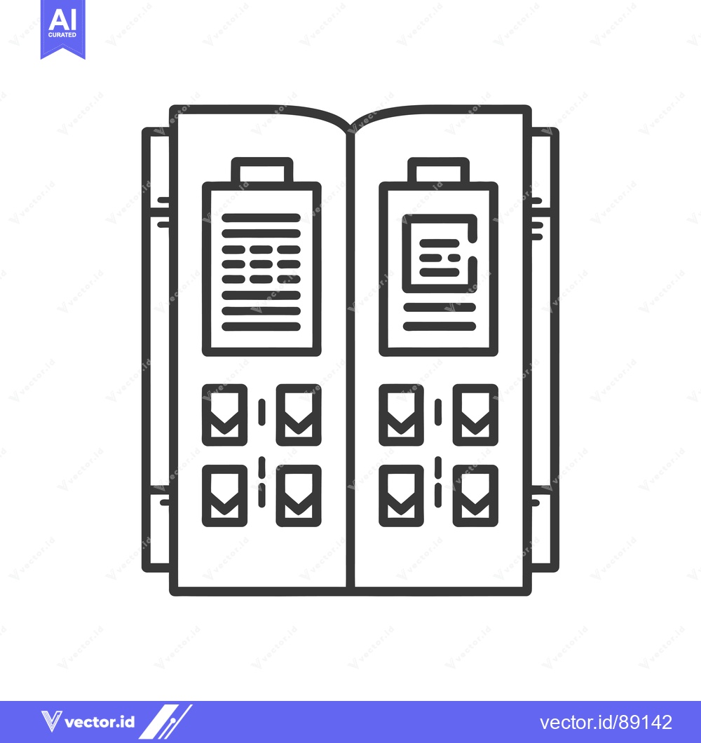 Premium Vector of Open Book with Pages Containing Text and Checkboxes