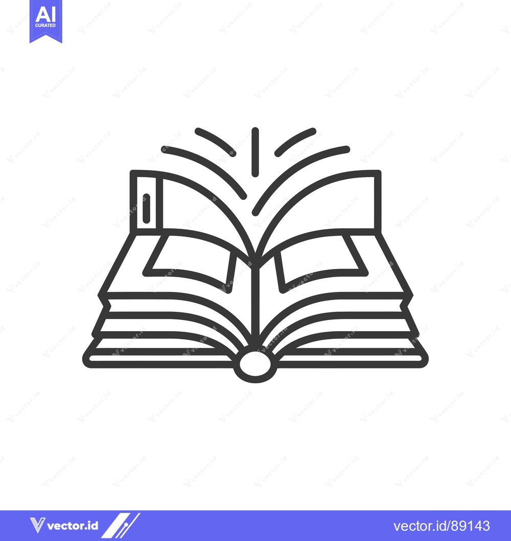 Premium Vector dari Open Book with Radiating Lines and a Circle in the Center