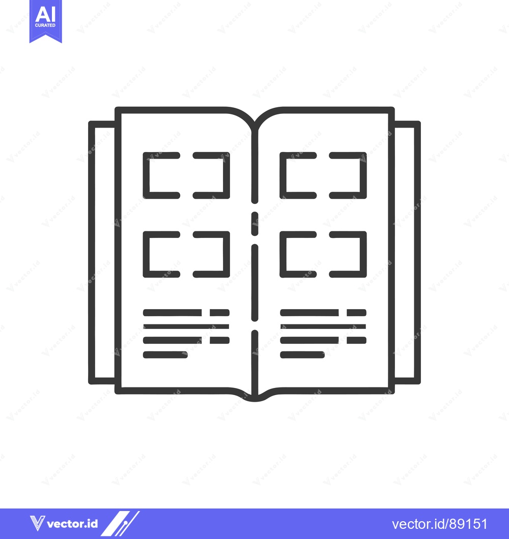 Premium Vector dari Open Book with Text and Empty Rectangles