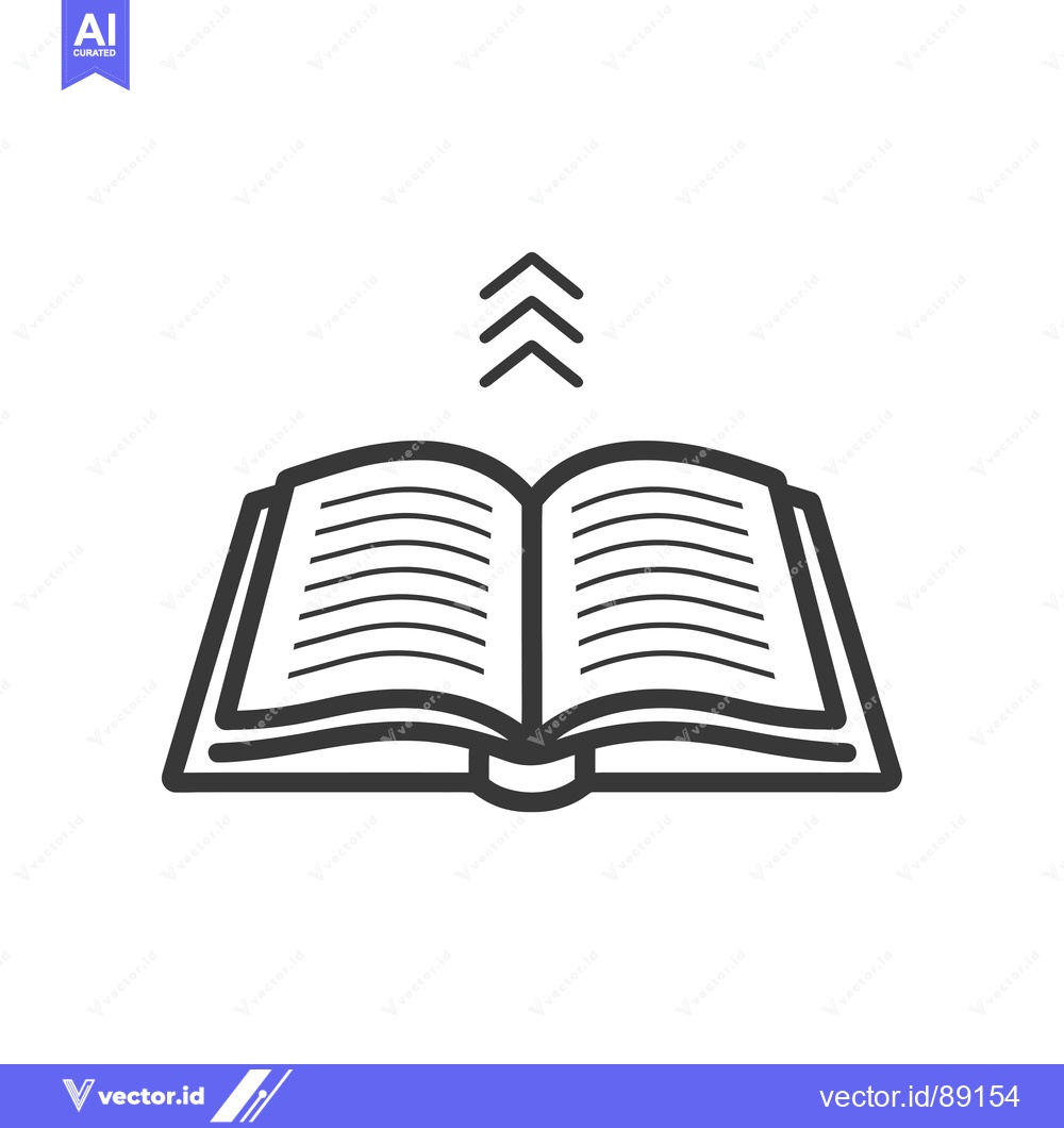 Premium Vector dari Open Book with Three Upward Arrows