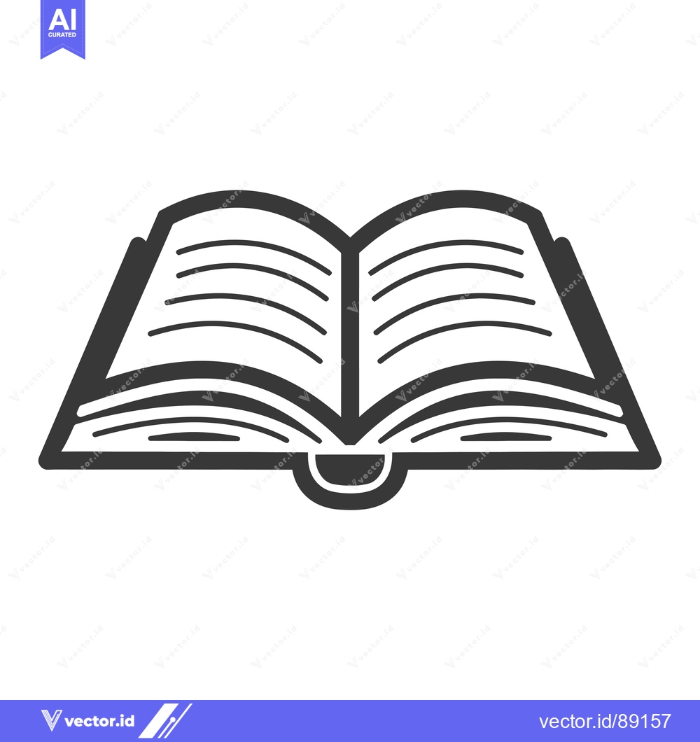 Premium Vector dari Open Book with Visible Pages and a Bookmark