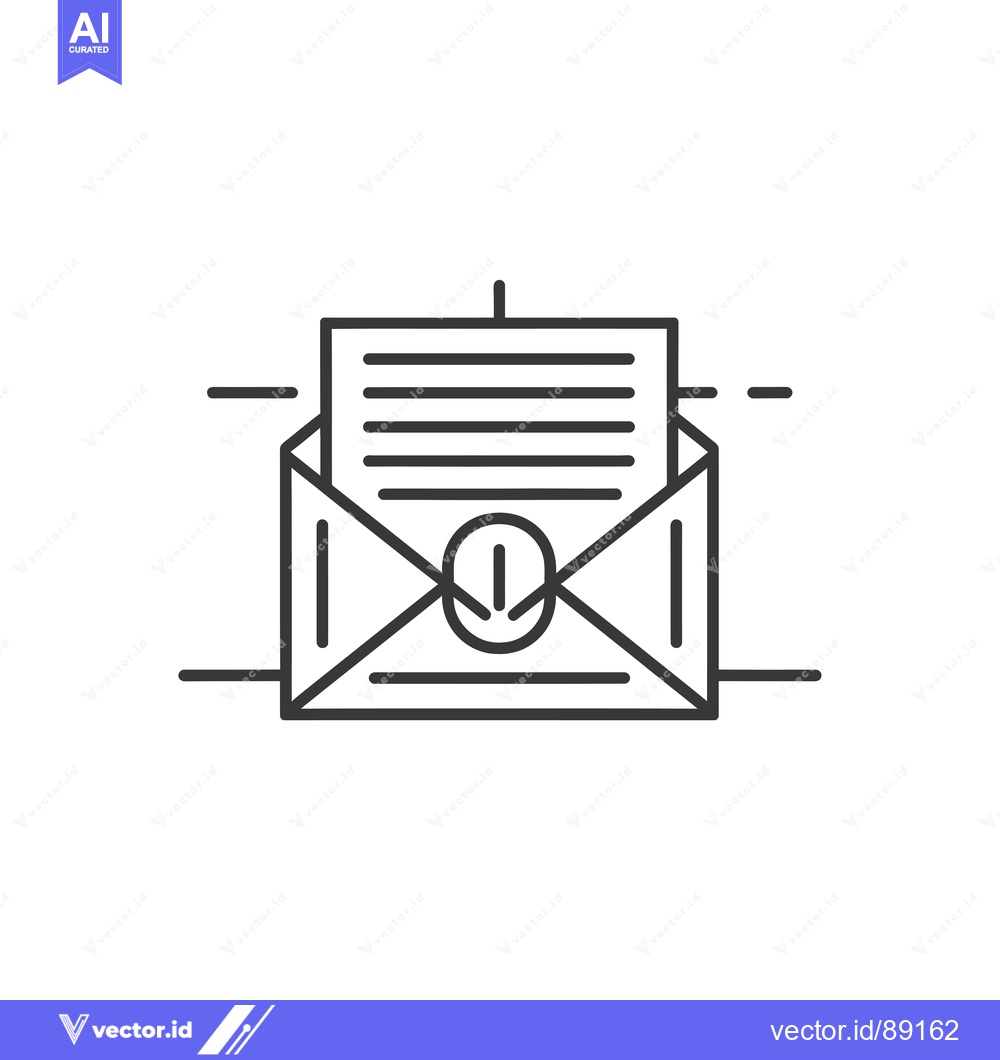 Premium Vector of Open Envelope with a Letter and a Download Arrow Inside