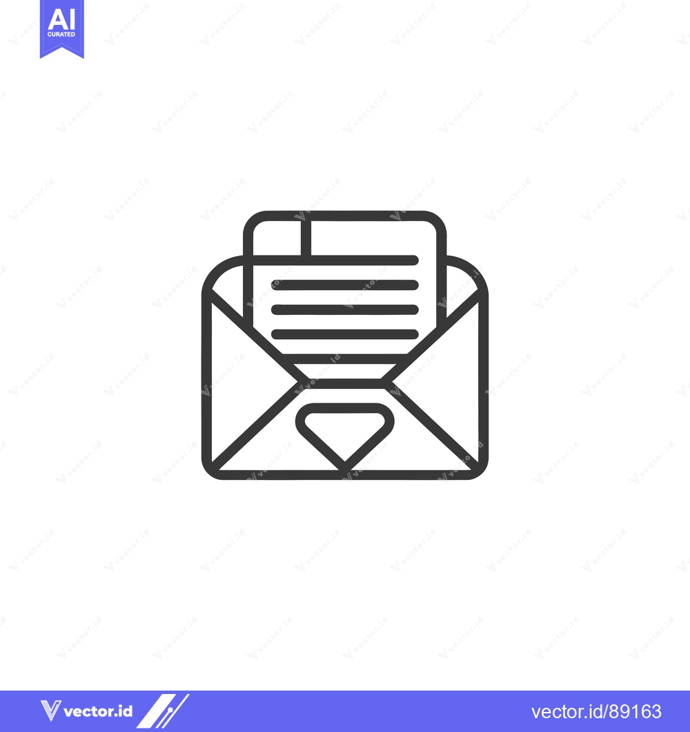 Premium Vector dari Open Envelope with a Letter and a Heart