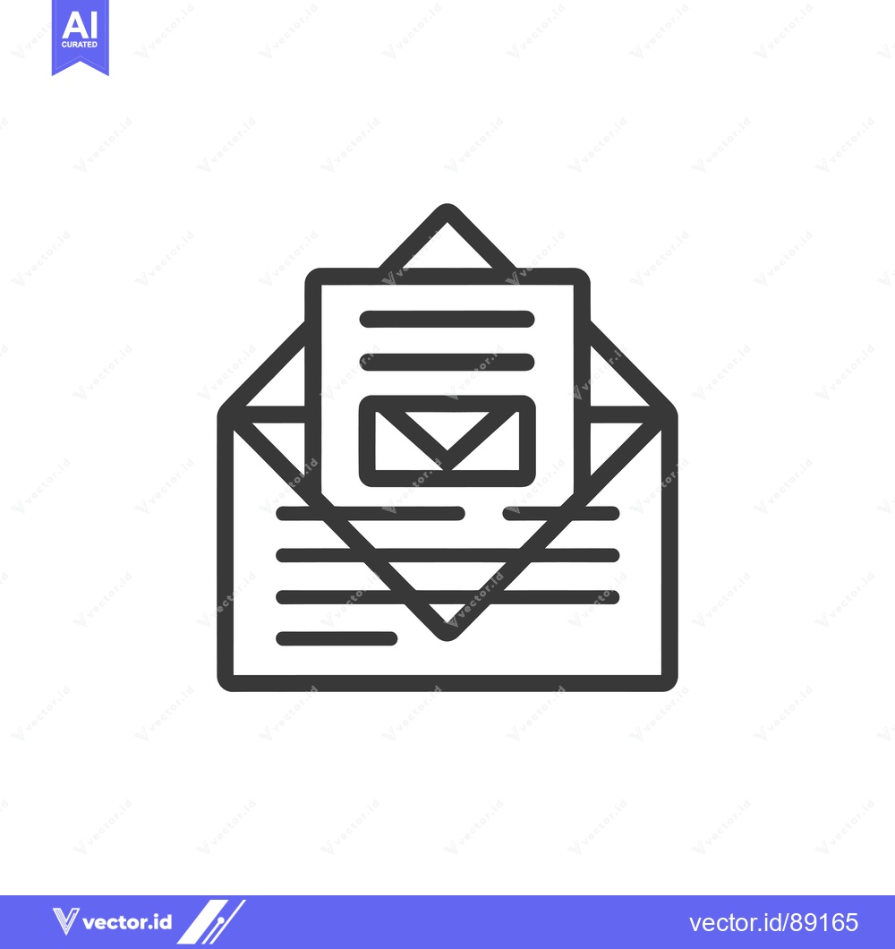 Premium Vector dari Open Envelope with a Letter and Email Icon Inside