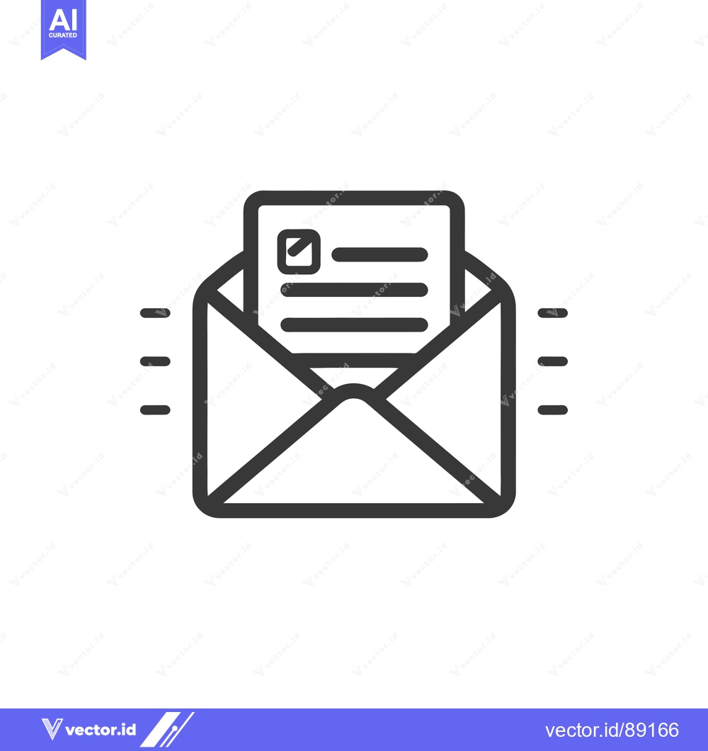 Premium Vector dari Open Envelope with a Letter and Motion Lines