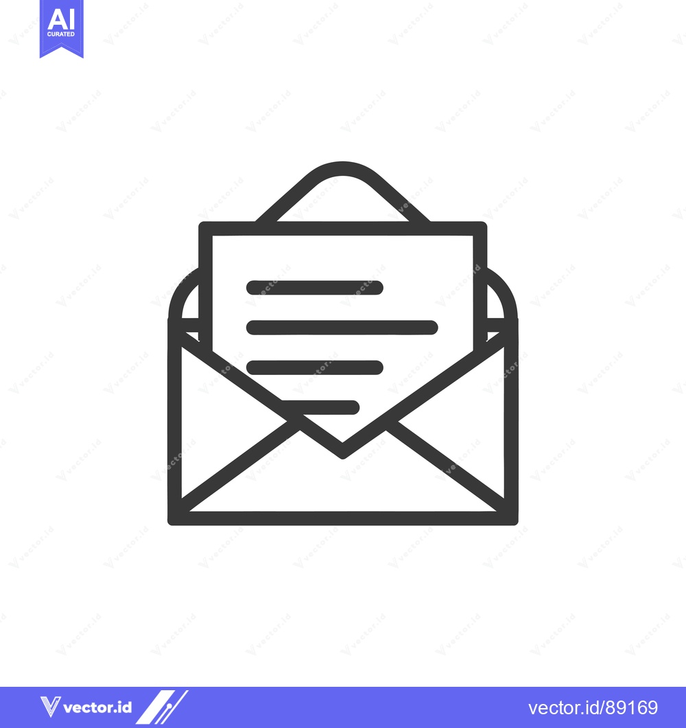 Premium Vector dari Open envelope with a letter inside