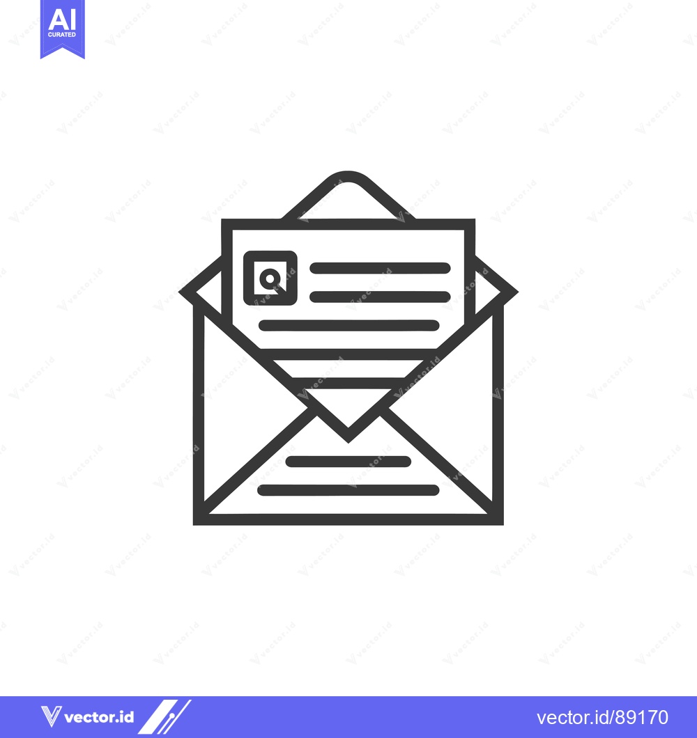 Premium Vector dari Open Envelope with a Magnifying Glass and Text Inside