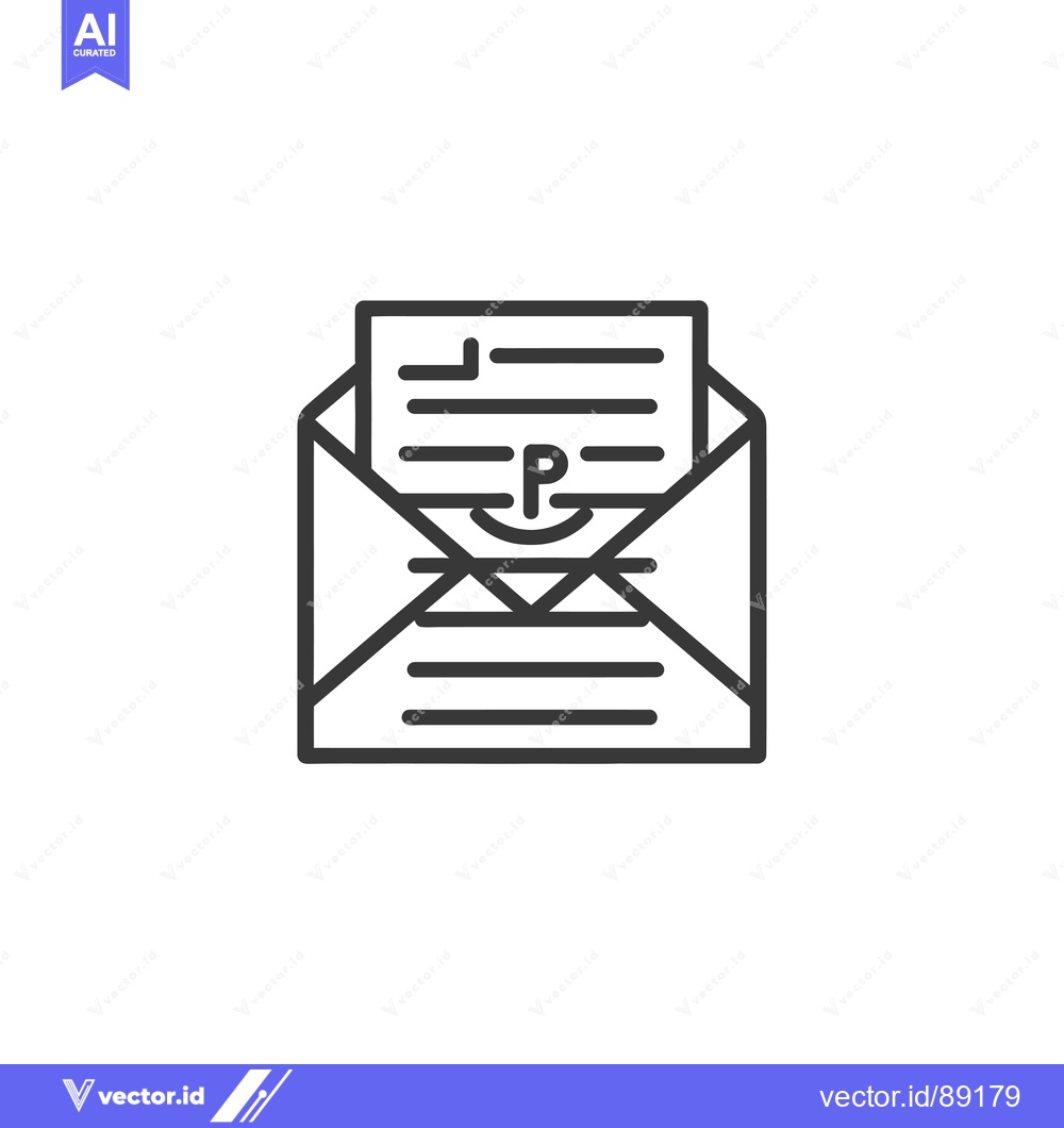 Premium Vector of Open Envelope with Letter and Privacy Symbol