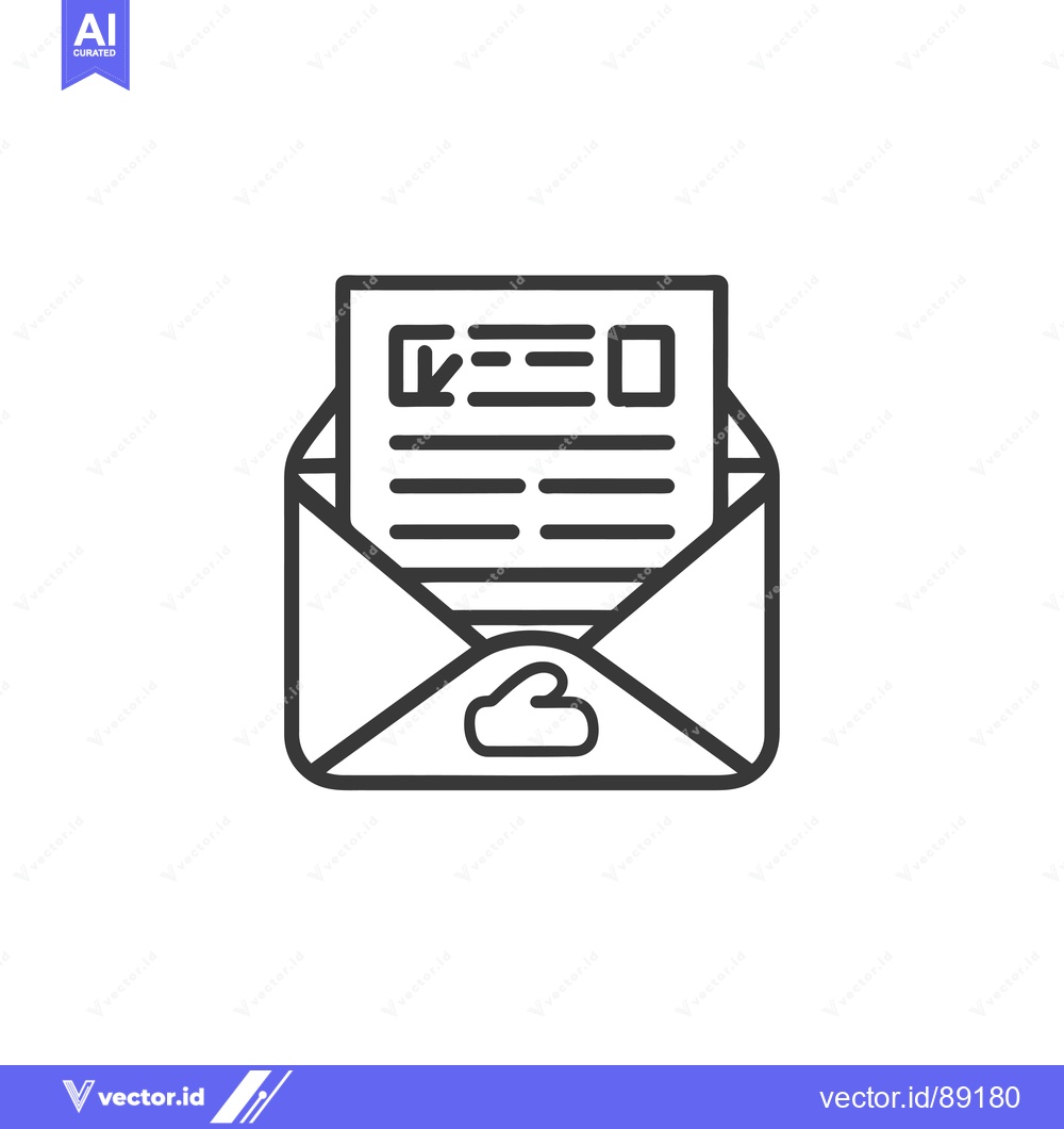 Premium Vector dari Open Envelope with Letter and Thumbs Up Icon