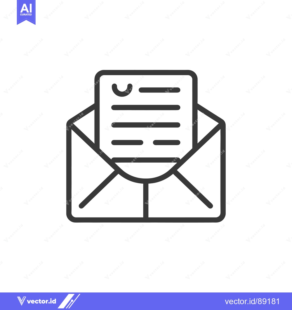 Premium Vector dari Open Envelope with Letter Inside