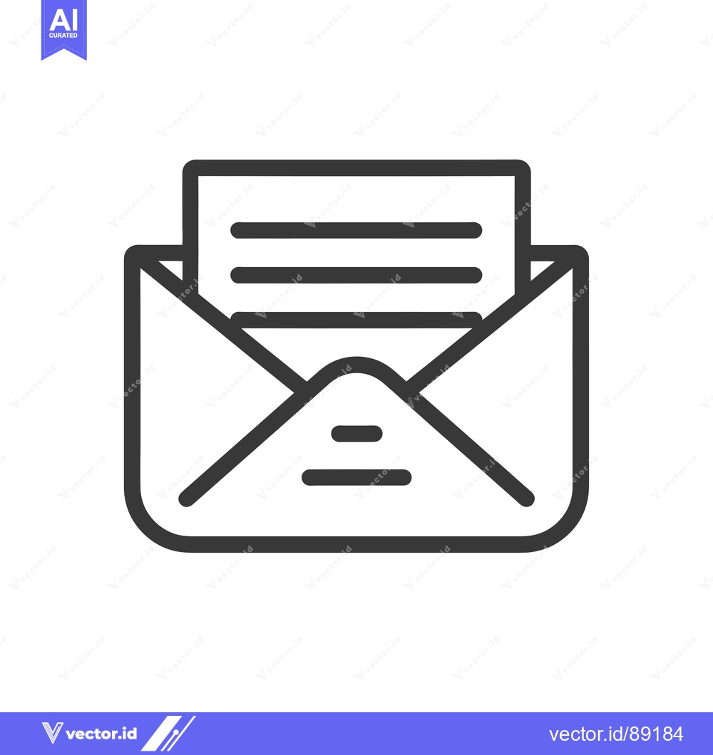 Premium Vector dari Open Envelope with Message Lines