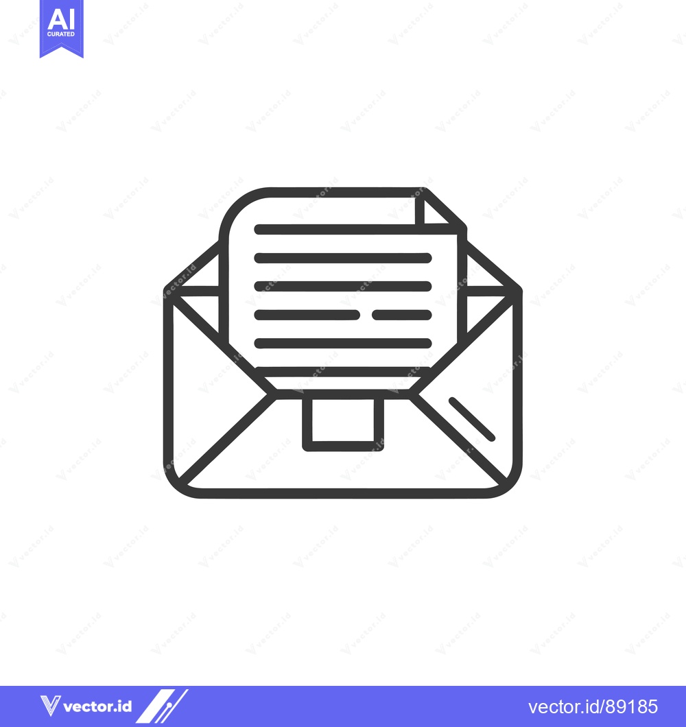 Premium Vector dari Open Envelope with Text Document Inside