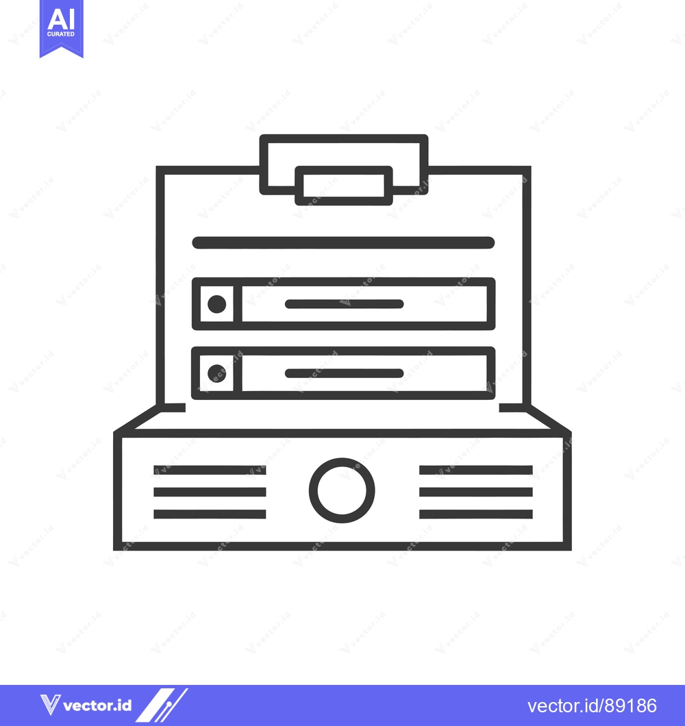 Premium Vector of Open File Cabinet with Three Drawers and a Handle
