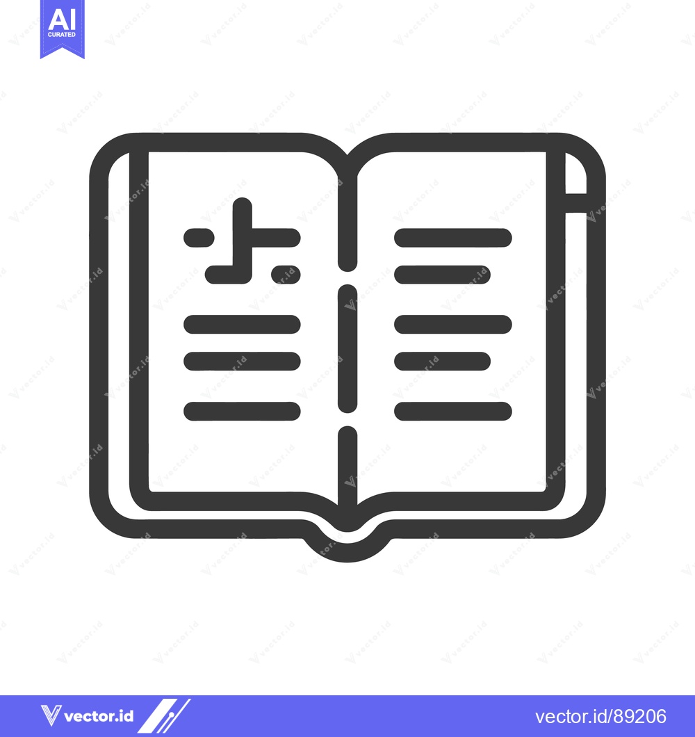 Premium Vector dari An opened book illustration with text and line art details