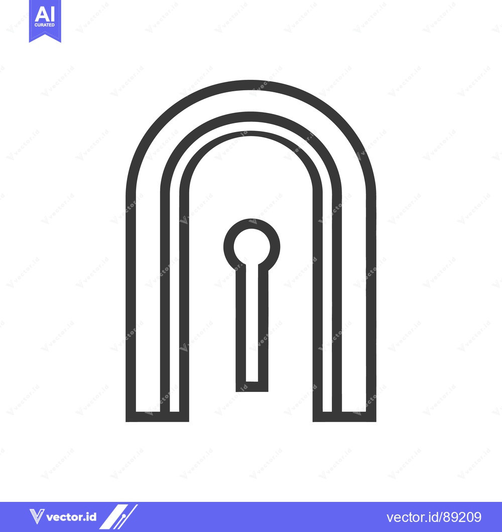 Premium Vector dari A stylized graphical representation of a lock and key symbol