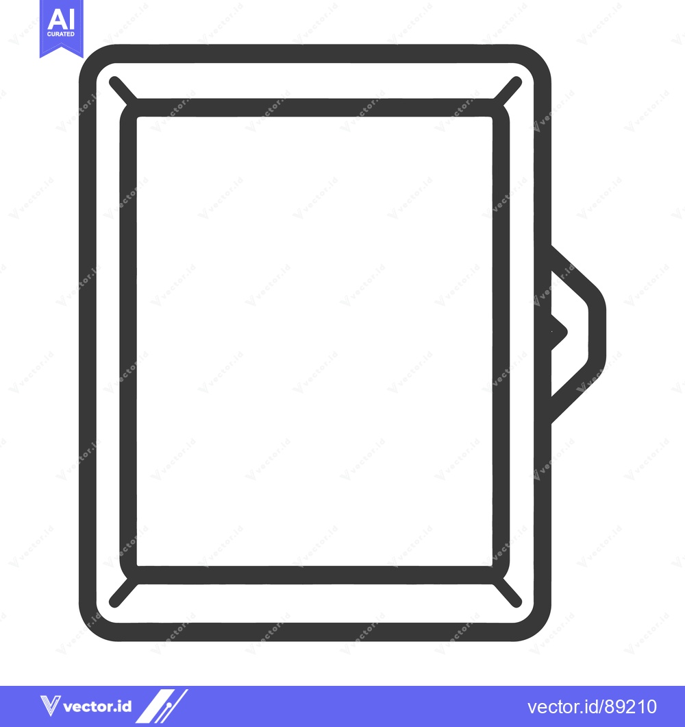 Premium Vector dari Simple rectangular frame with a small rectangular handle design
