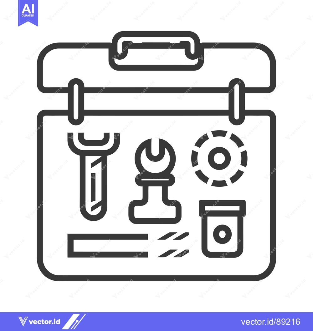 Premium Vector dari Open Toolbox with Assorted Tools and Equipment