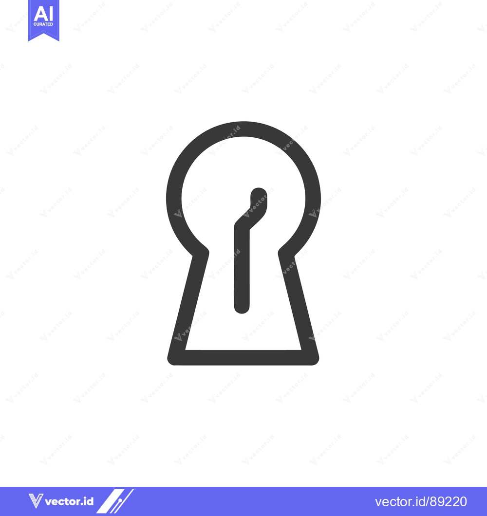 Premium Vector of Minimalist Keyhole Icon: Security, Access, and Mystery Symbolism