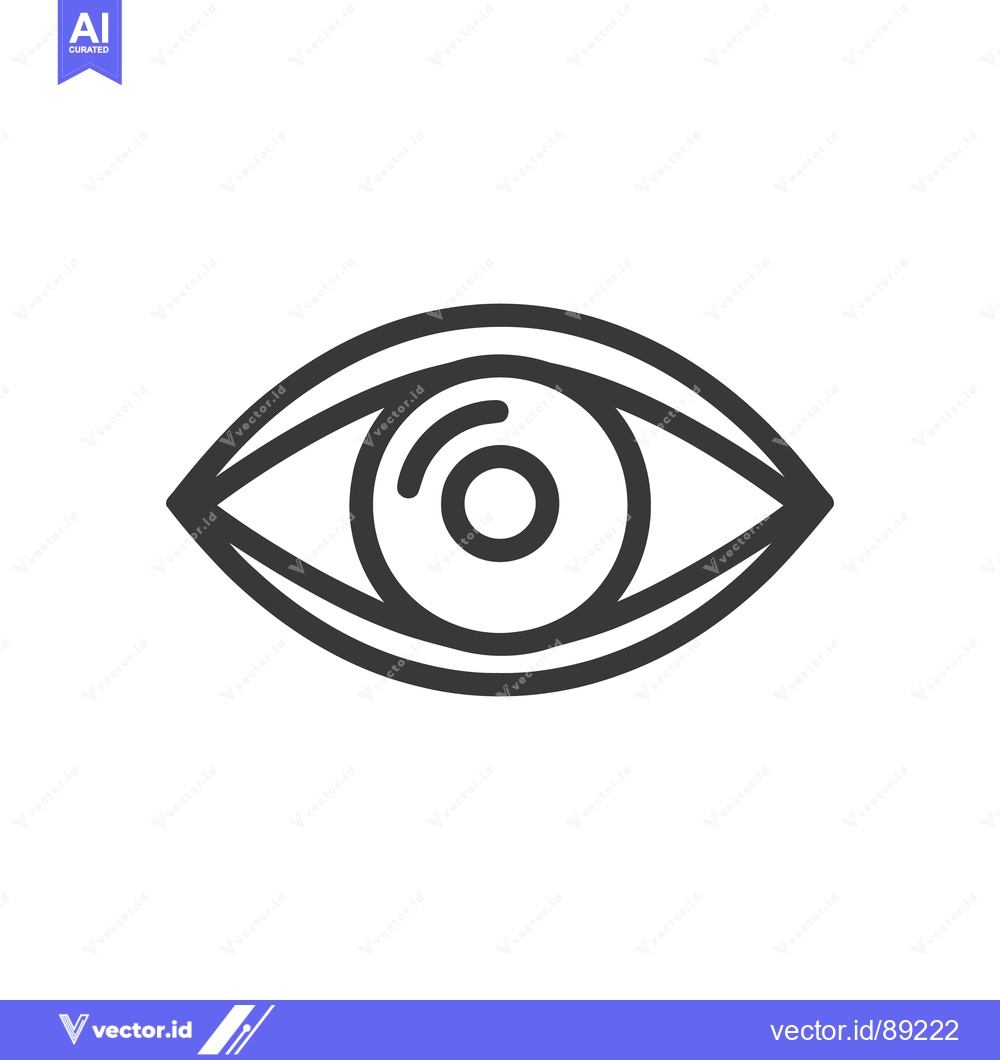 Premium Vector of Minimalist Eye Icon: Vision, Perception, and Clarity in Simple Design