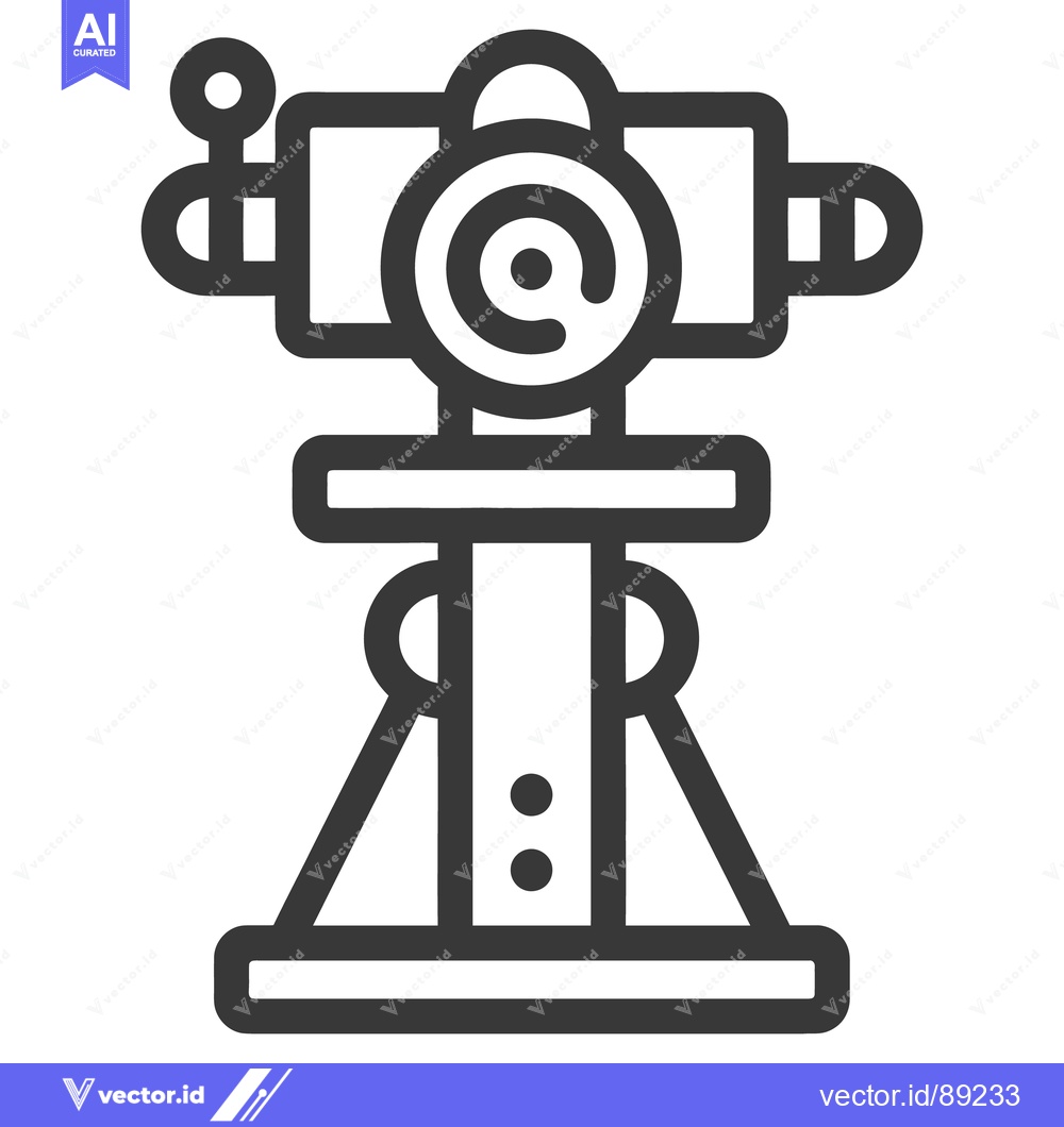 Premium Vector dari A stylized illustration depicts a mechanical camera on a tripod