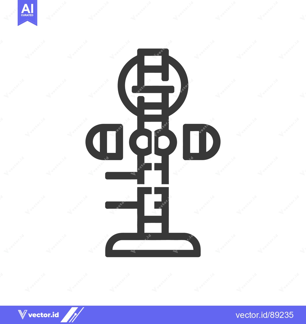 Premium Vector dari A stylized vector graphic of a stand with geometric features