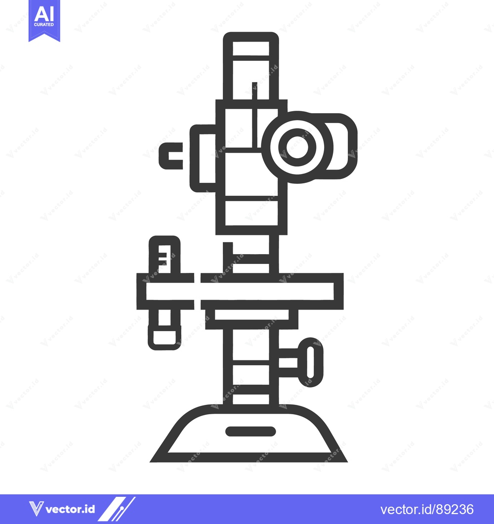 Premium Vector dari An outlined drawing of a scientific laboratory microscope instrument