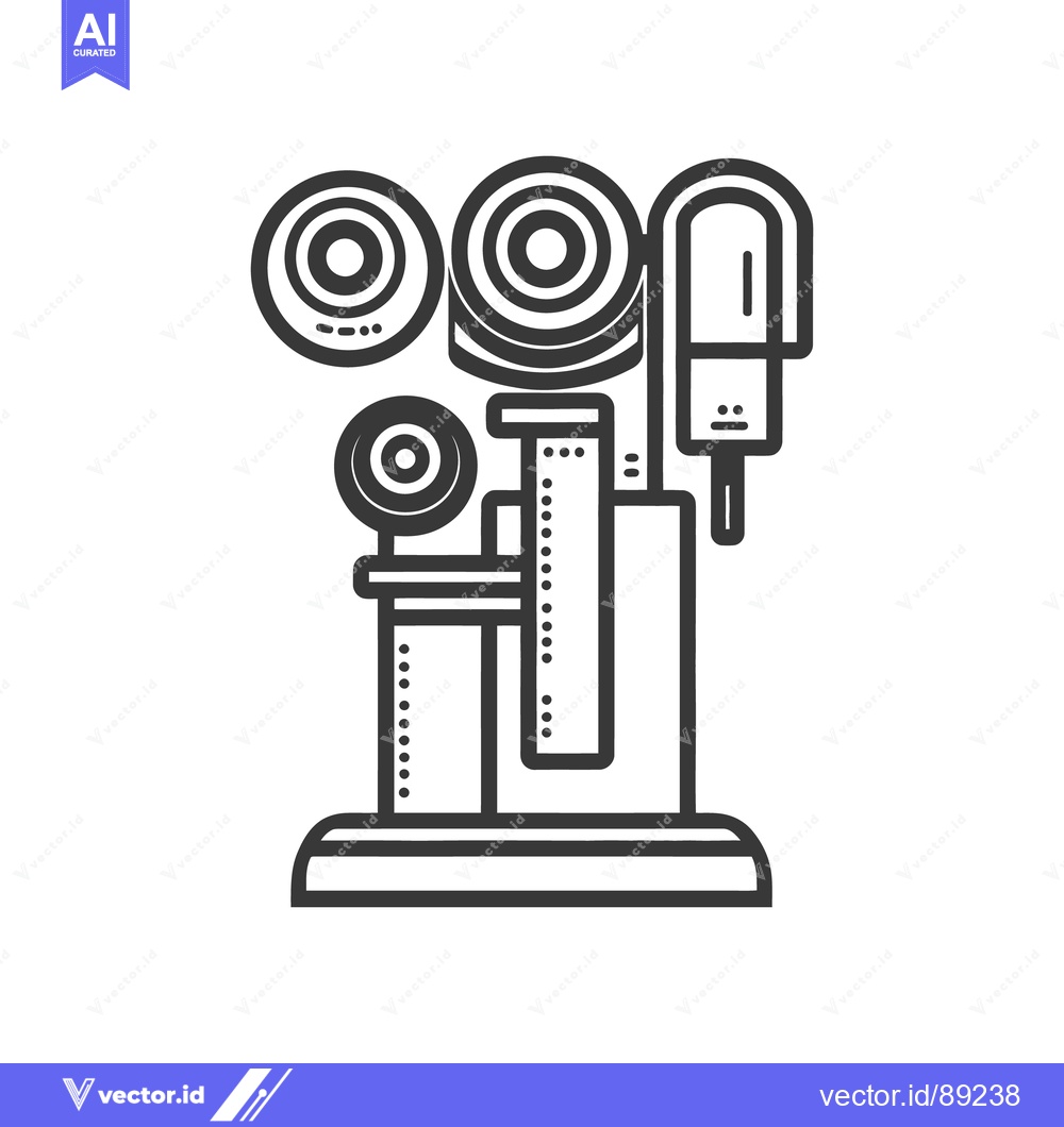 Premium Vector of A simple illustration of an antique film projector machine