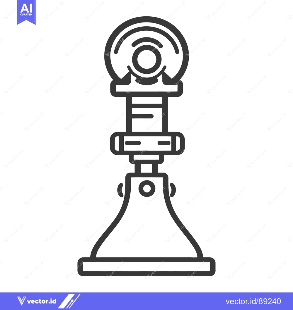 Premium Vector dari An illustration of an adjustable support stand with a rounded top