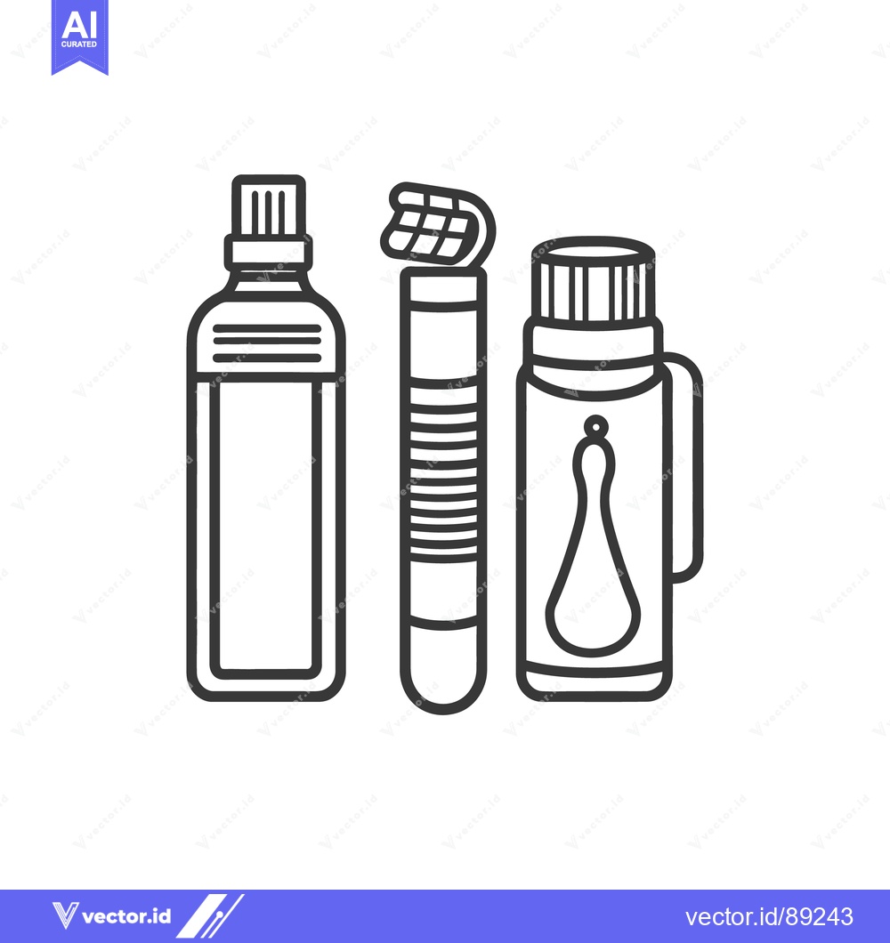 Premium Vector dari Three containers depicted using simple black and white outlines