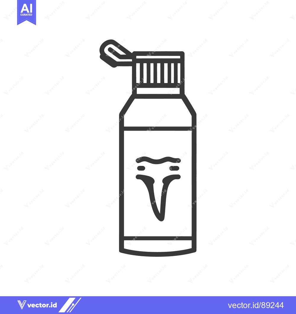 Premium Vector dari An illustration of a bottle with a flip top cap