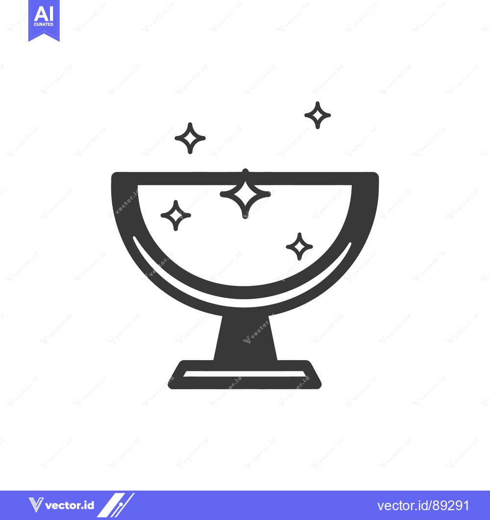 Premium Vector of A decorative glass bowl with sparkles floating inside of it