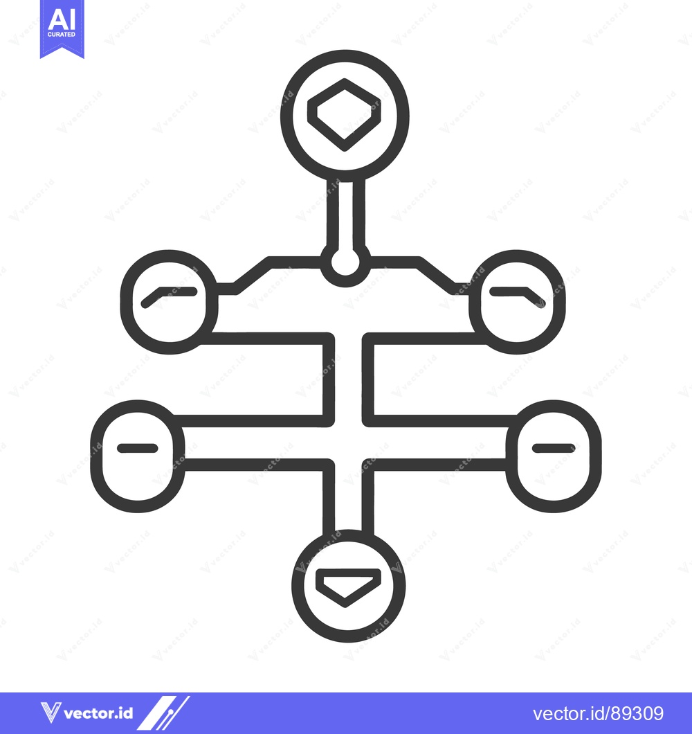 Premium Vector dari A graphic depicting a stylized network or connecting system diagram