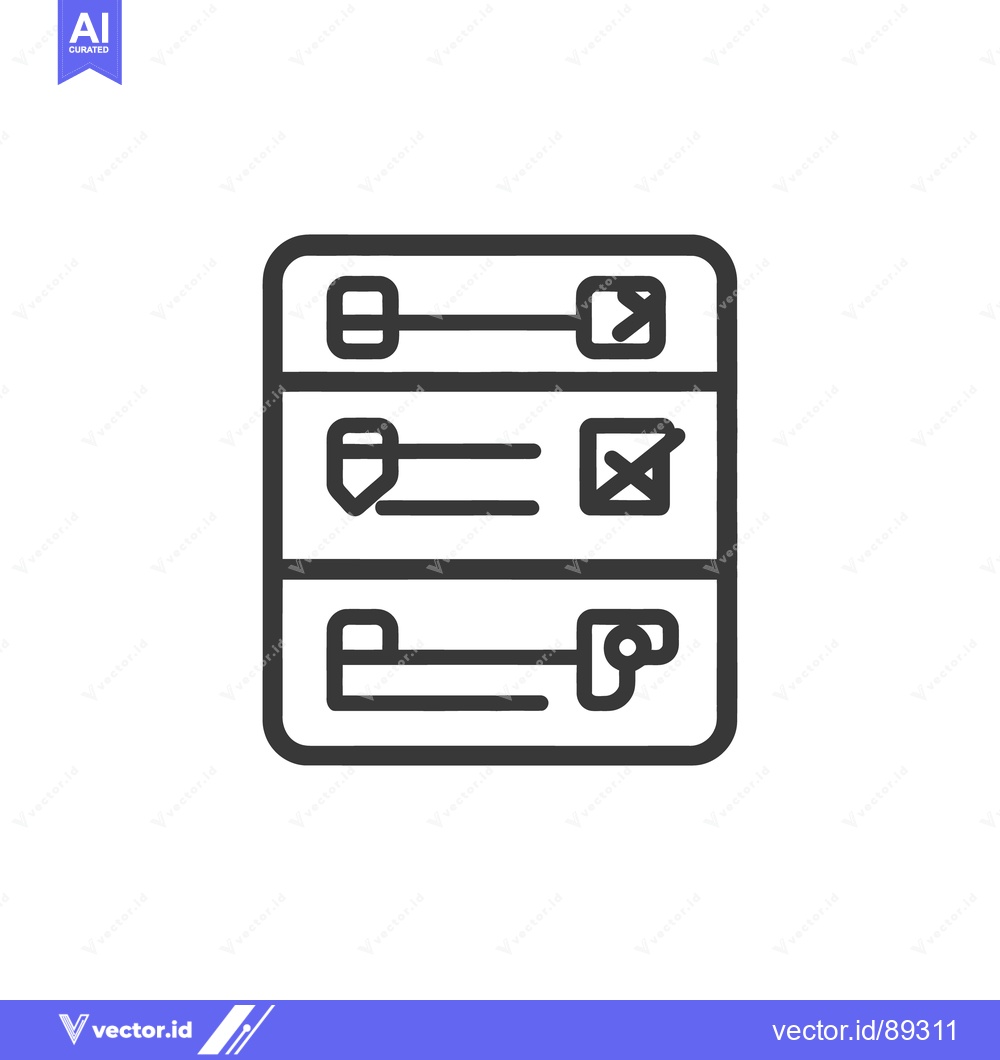 Premium Vector of A minimalist line art image of a checklist on a tablet