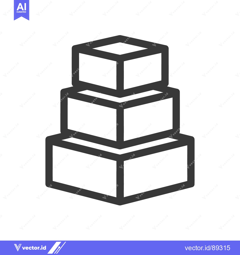 Premium Vector dari Stacked blocks of different sizes are shown in illustration