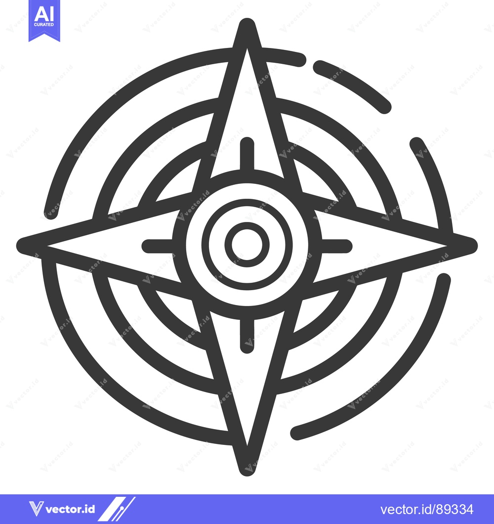 Premium Vector dari A simple graphic illustration depicting a compass and its markings