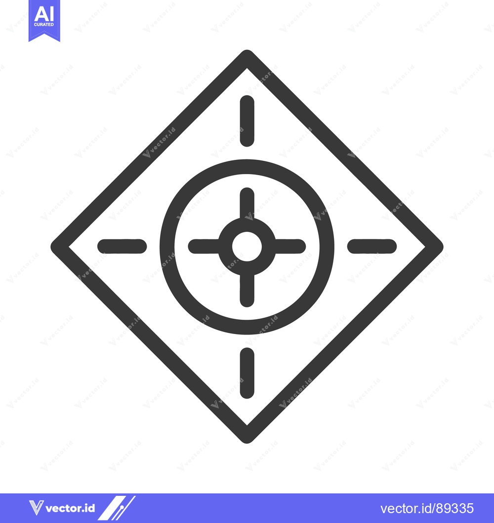 Premium Vector dari A geometric graphic of a target contained within a diamond shape