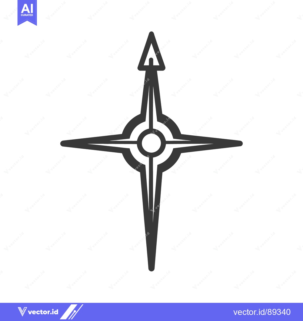 Premium Vector dari Black and white star shaped geometric symbol on a white backdrop