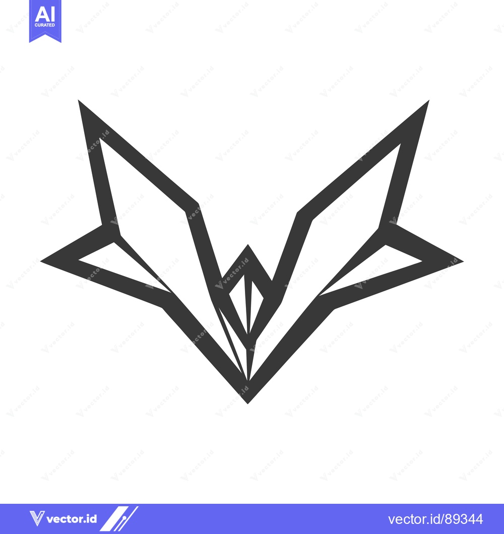 Premium Vector dari A modern geometric illustration depicting the stylized outline of a fo