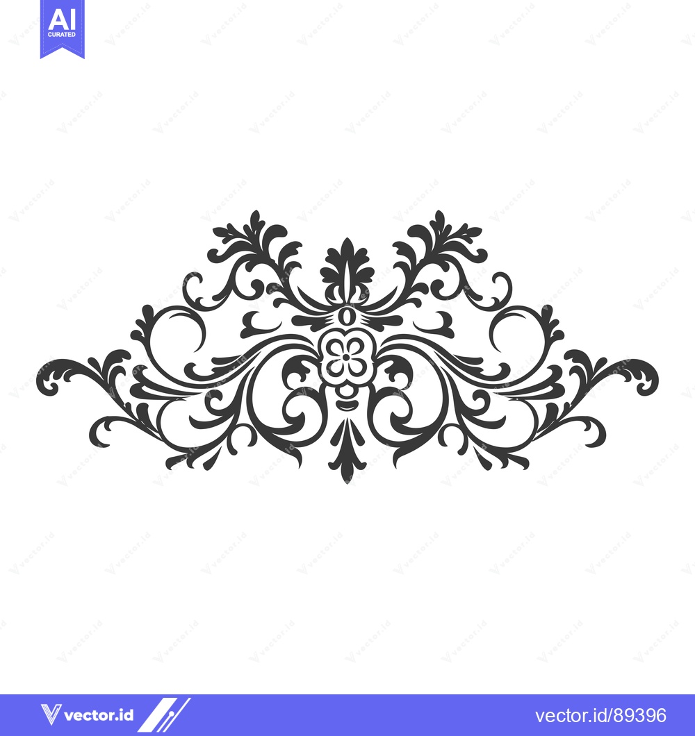 Premium Vector dari Ornamental Floral Design with a Central Flower