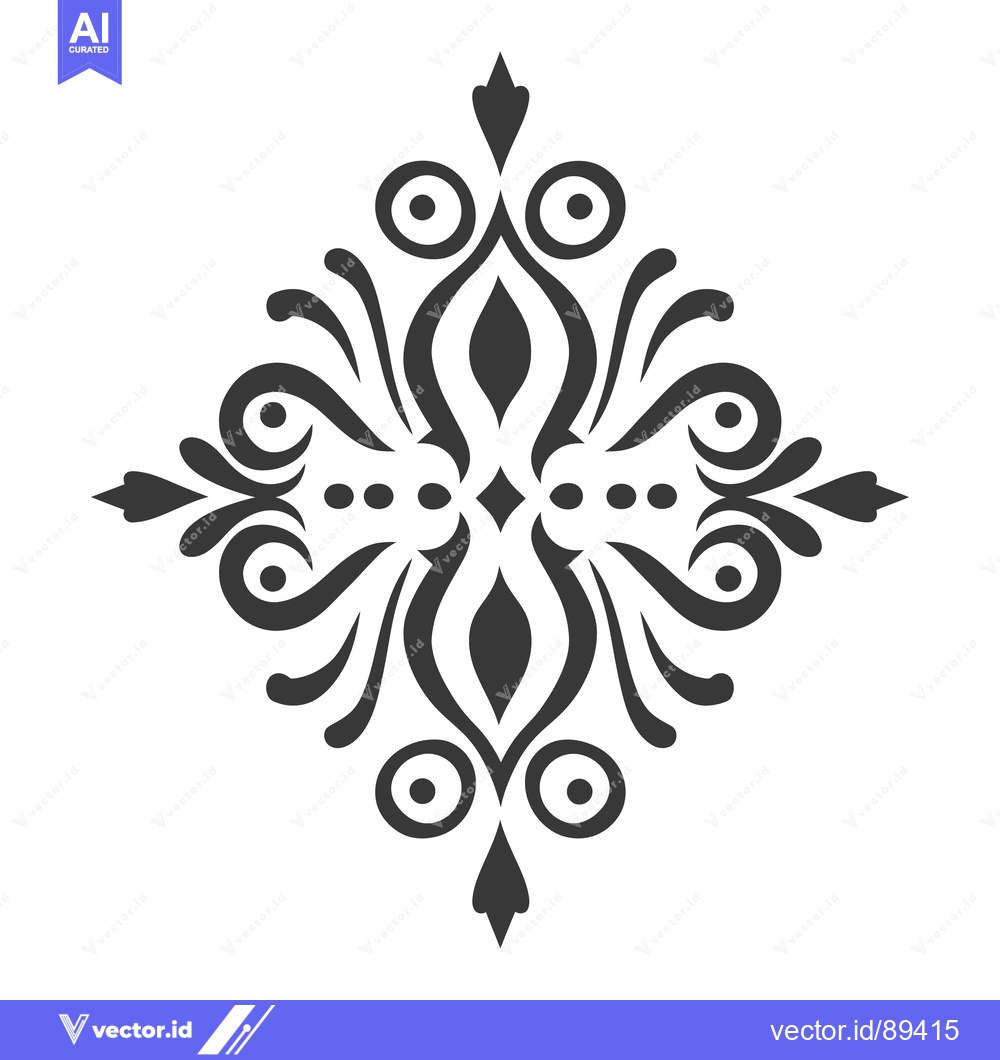 Premium Vector of Symmetrical design of ornate black flourishes on a white background