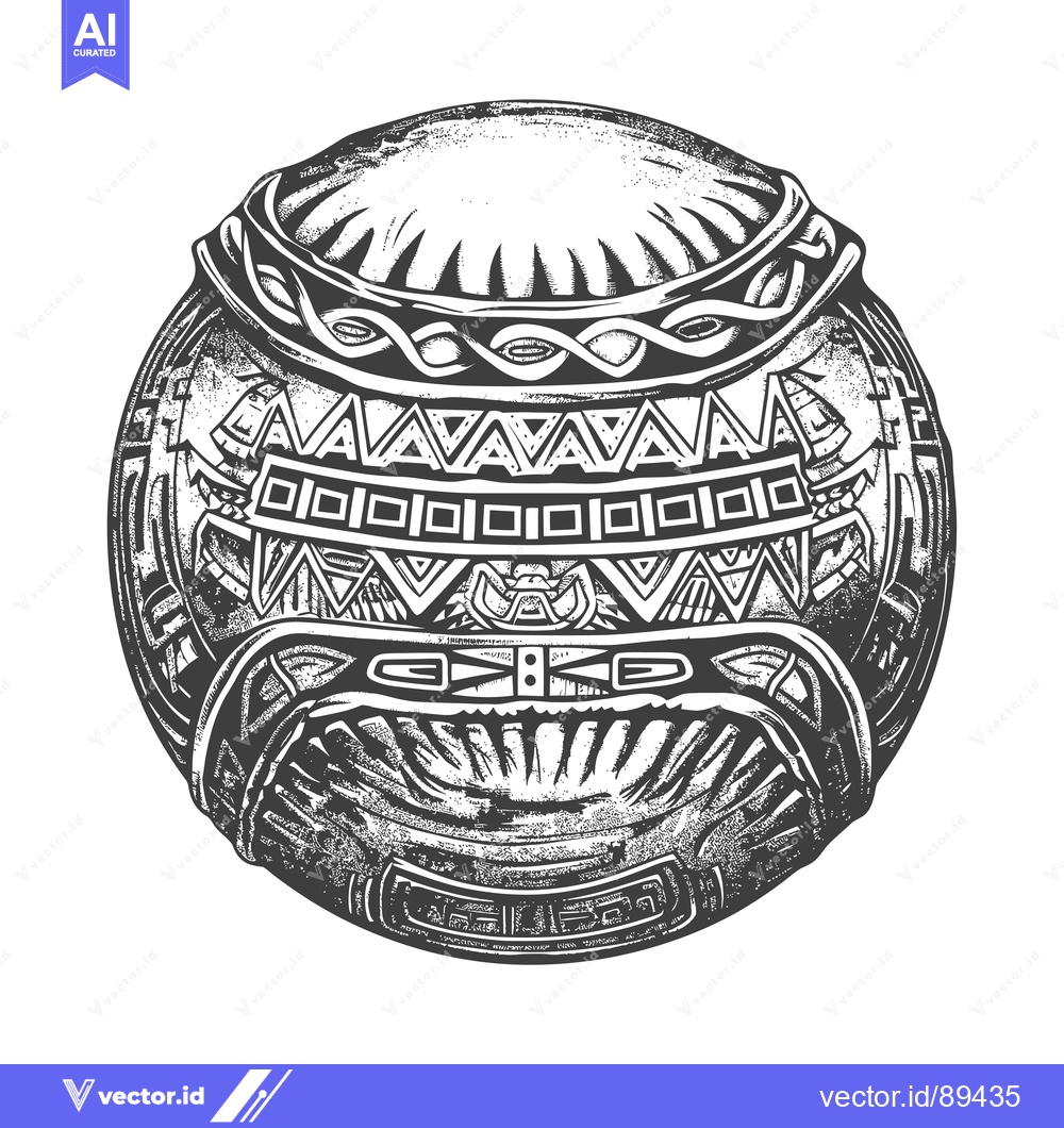 Premium Vector of Ornamental Sphere with Geometric Patterns and Intricate Designs