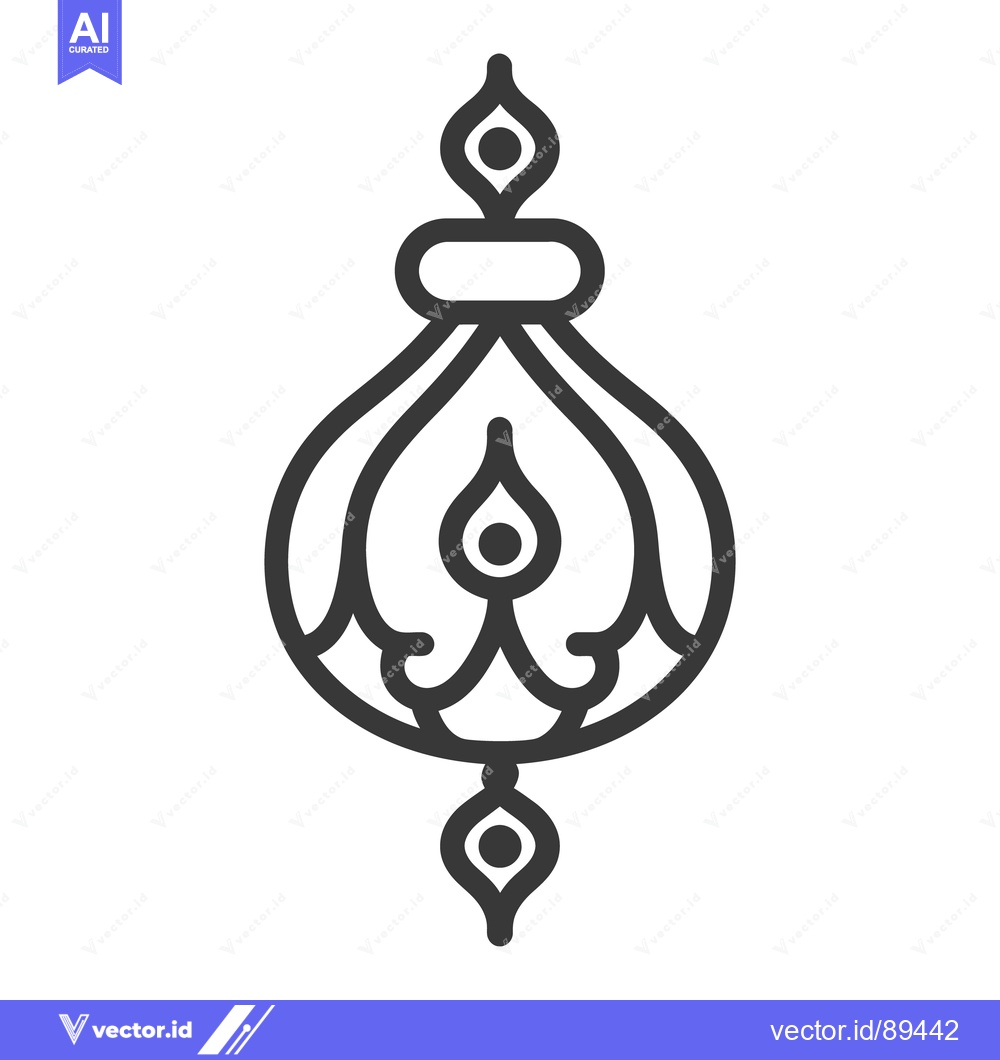 Premium Vector of An ornate decorative hanging ornament with abstract symmetrical design