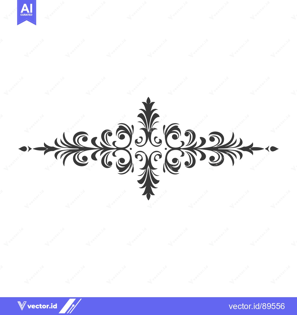 Premium Vector of Ornate Black and White Floral Design