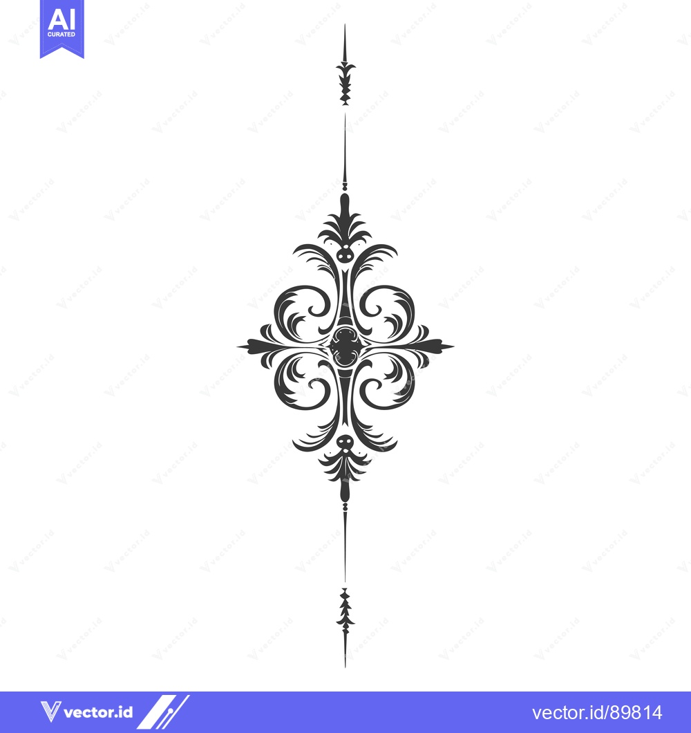 Premium Vector dari Ornate Decorative Floral Design Element